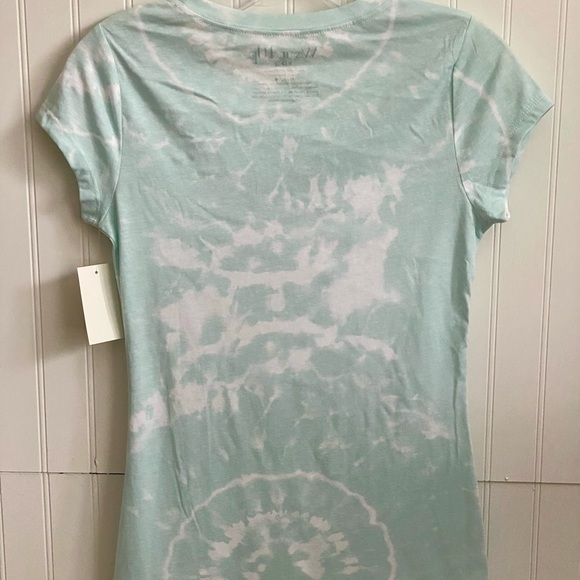 Fitted “Unity Top”,Ocean-blue tie-dye,Size Medium - Picture 4 of 5